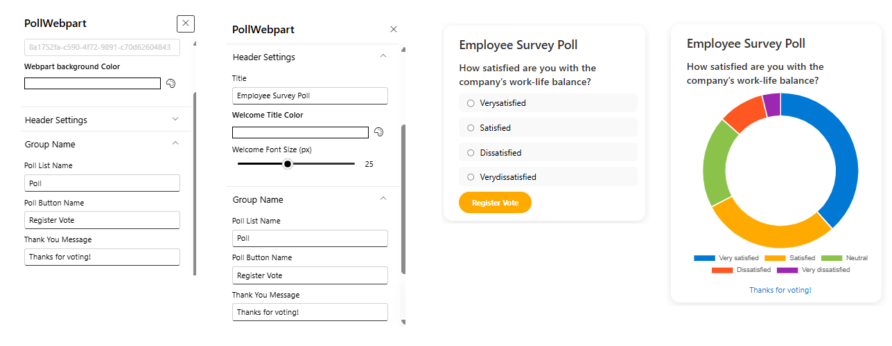 SharePoint Employee Survey Webpart Configuration
